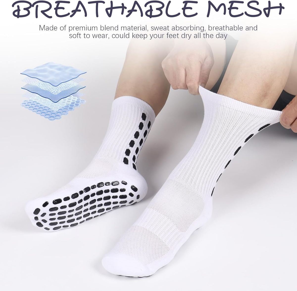 Gripped Performance Socks - 6 Pairs