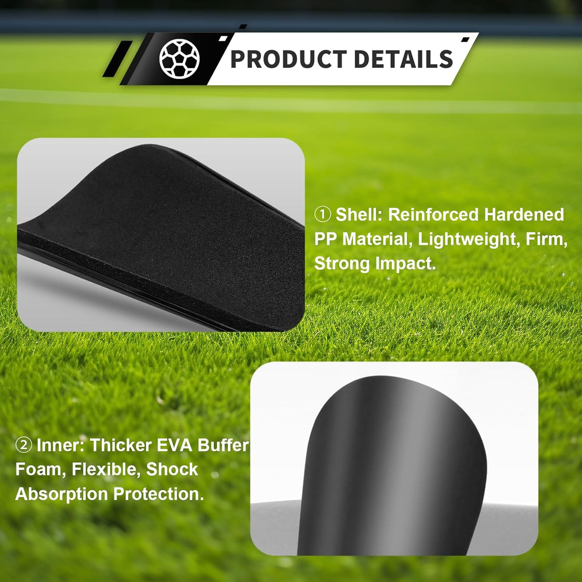Ultra Lightweight Mini Soccer Shin Guards