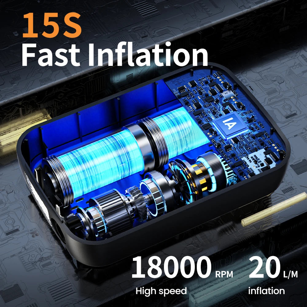 Portable Air Pump / Power Bank - Digital Display