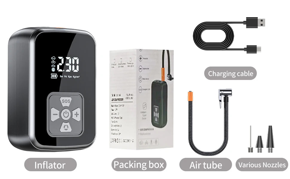 Portable Air Pump / Power Bank - Digital Display