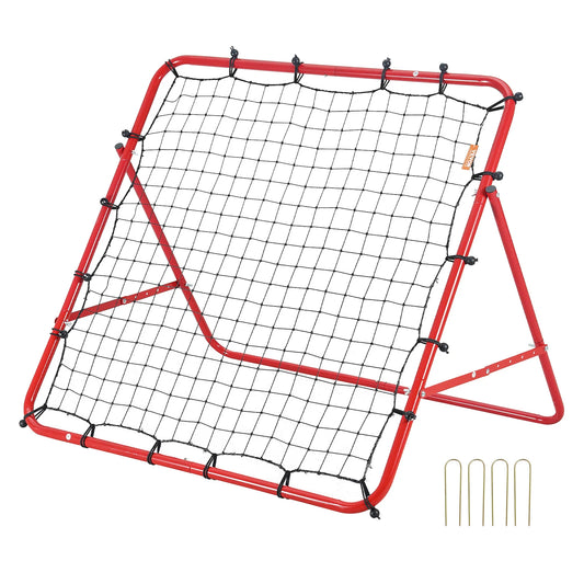 Rebounder Net 39"X39" Portable Football Training - Adjustable Angles