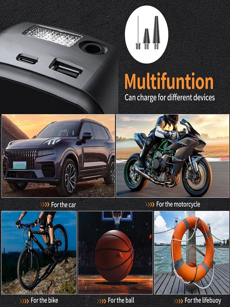 Portable Air Pump / Power Bank - Digital Display