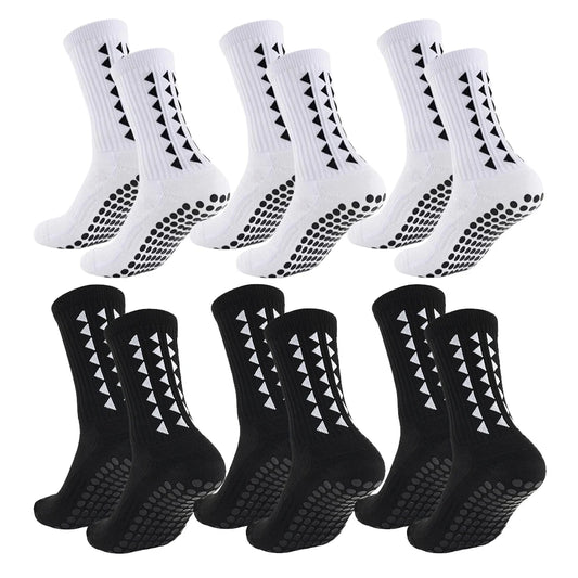 6 Pairs Men/Women Football Grip Socks
